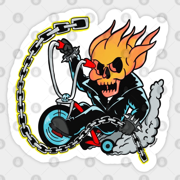 Lil' Ghost Rider Sticker by PrettyGoodPosters